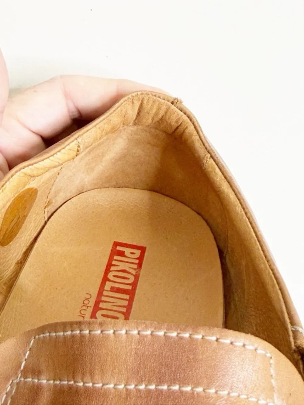 Pikolinos Jerez Mens Size 15.5 Driving Loafers Soft Brown Leather EU 50 EUC